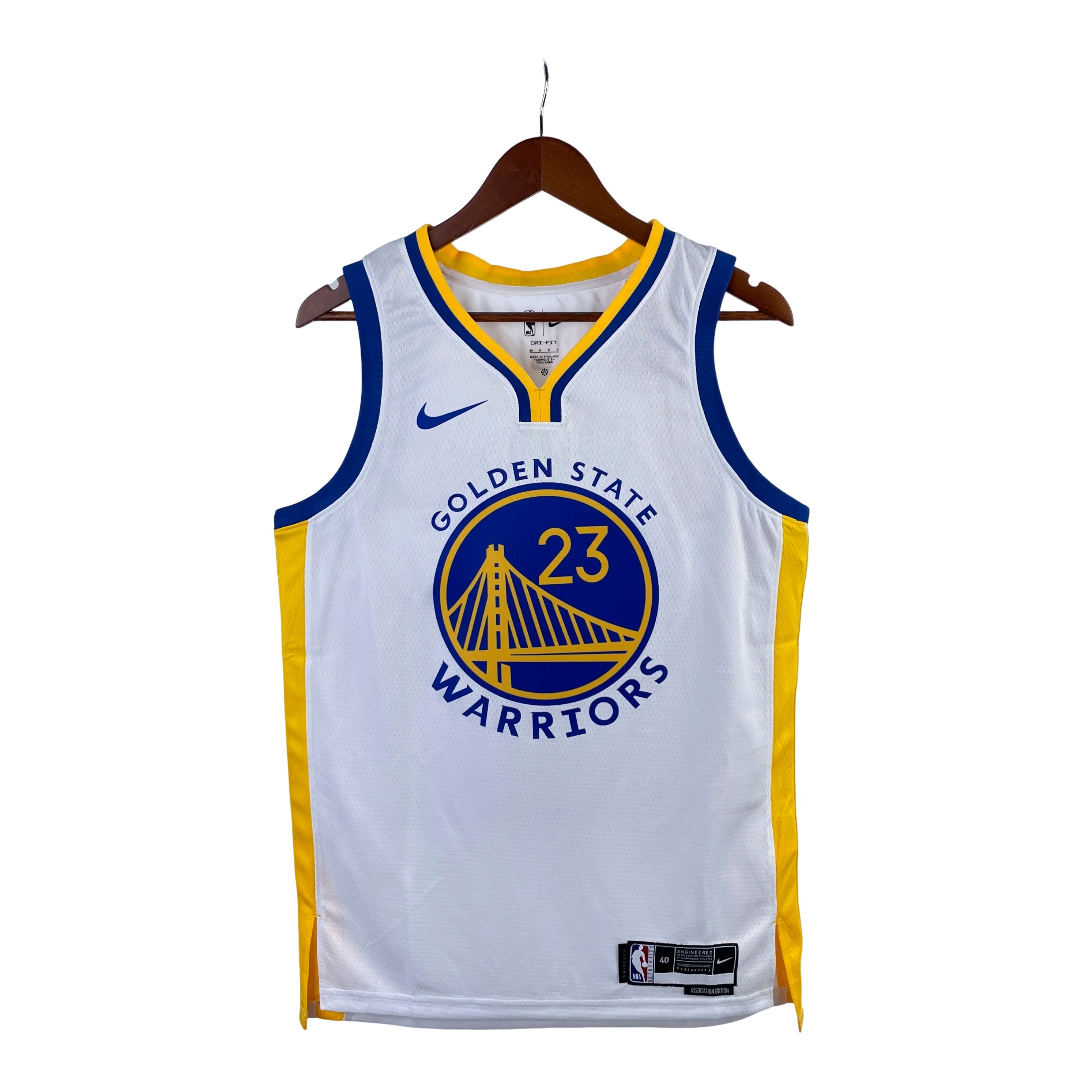 23 Season Warriors V-neck White No.23 Green