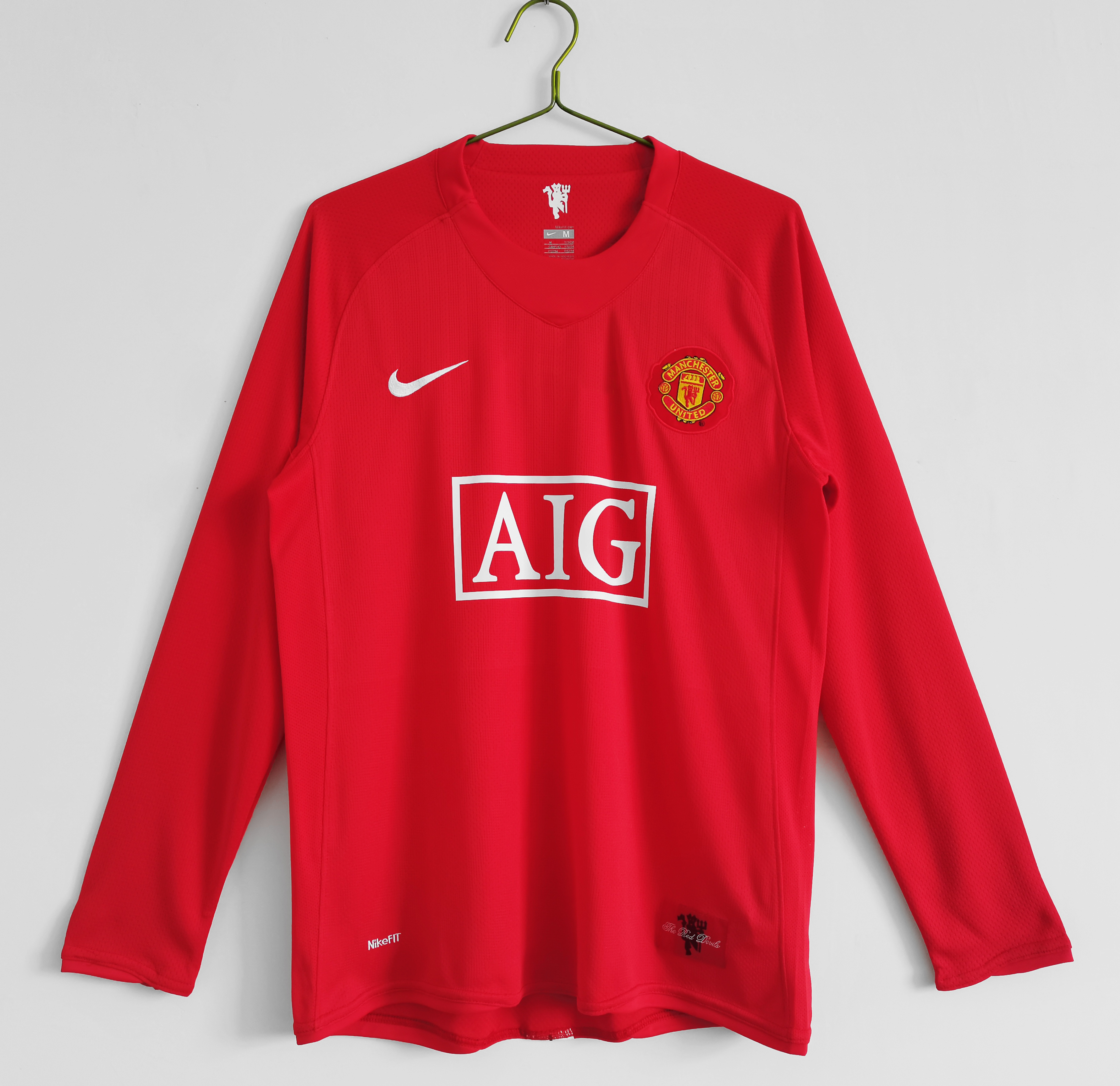 Retro 07-08 M-u home league version long sleeve S-2XL