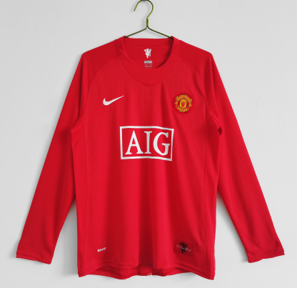 Retro 07-08 M-u home league version long sleeve S-2XL