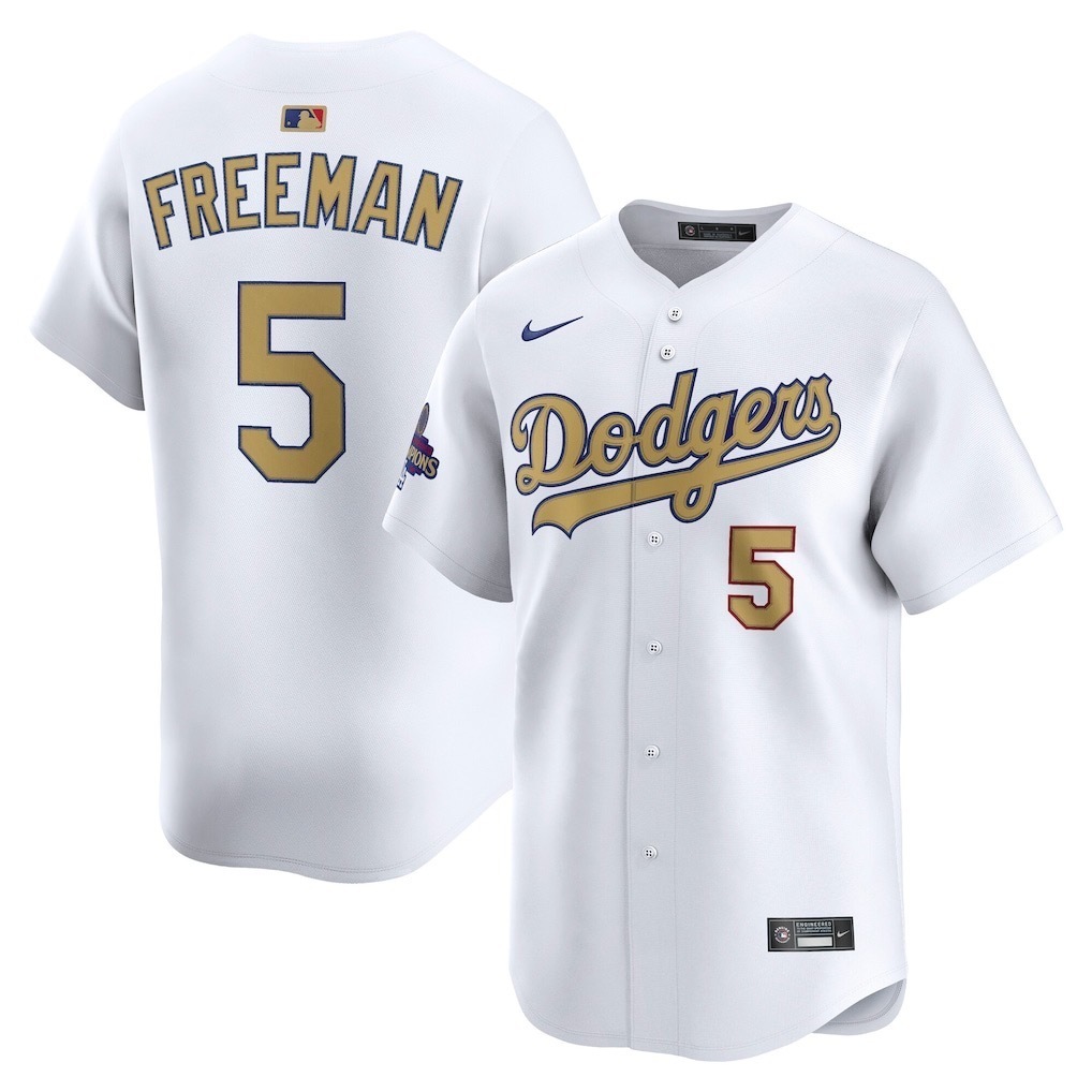 2025 MLB Los Angeles Dodgers White-Golden S-3XL