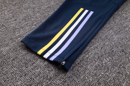 23-24 Real Madrid royal blue Half-Zip Jacket Suit