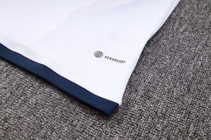 23-24 Real Madrid white Half-Zip Jacket Suit