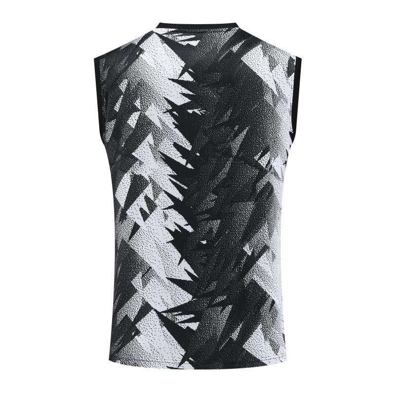 23-24 Juventus Black White Vest Jersey+Shorts