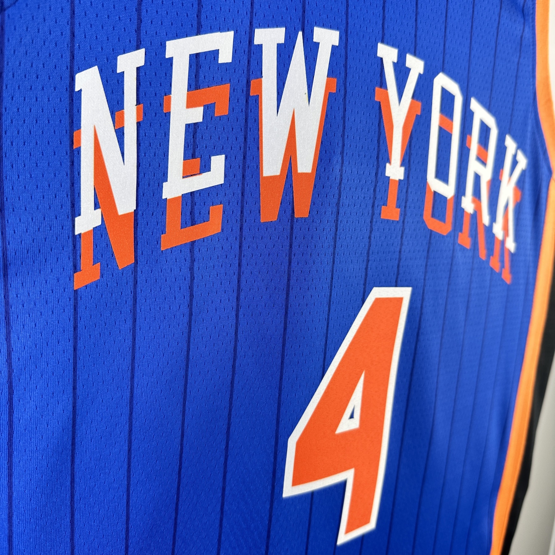 2024 NBA New York Knicks blue Heat pressed city version jersey S-XXL