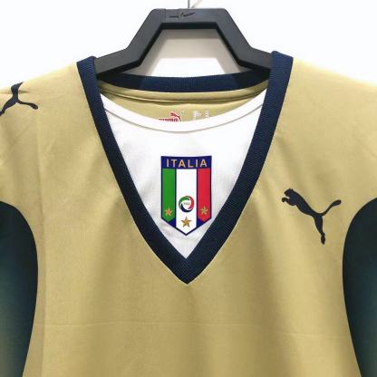 2006 Italy goalkeeper golden retro version S-XXL