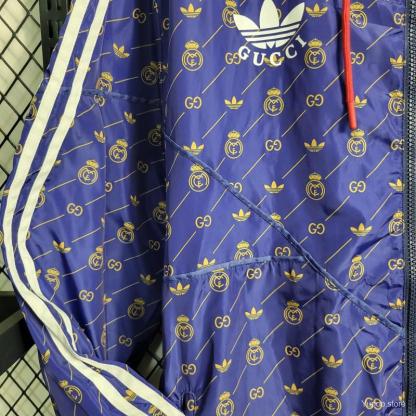 23-24 Real MadridxGUCC| Navy Windbreaker