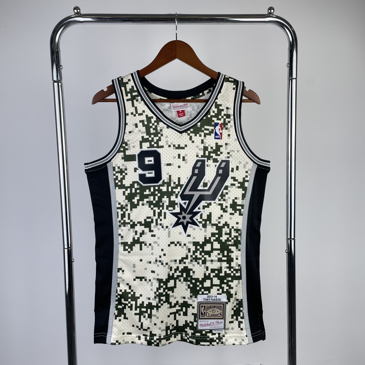 13/14 NBA Santonio Spurs Camouflage Heat pressed retro version jersey S-XXL
