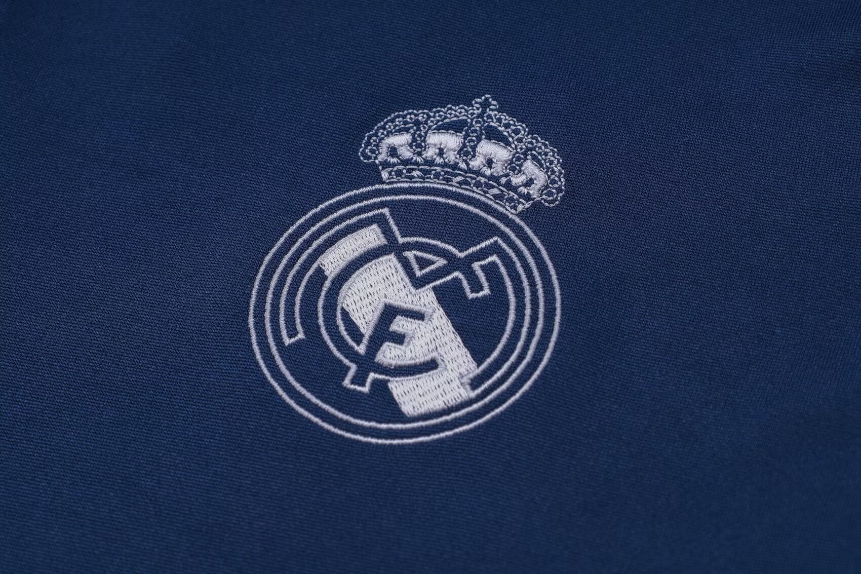 23-24 Real Madrid royal blue Half-Zip Jacket Suit