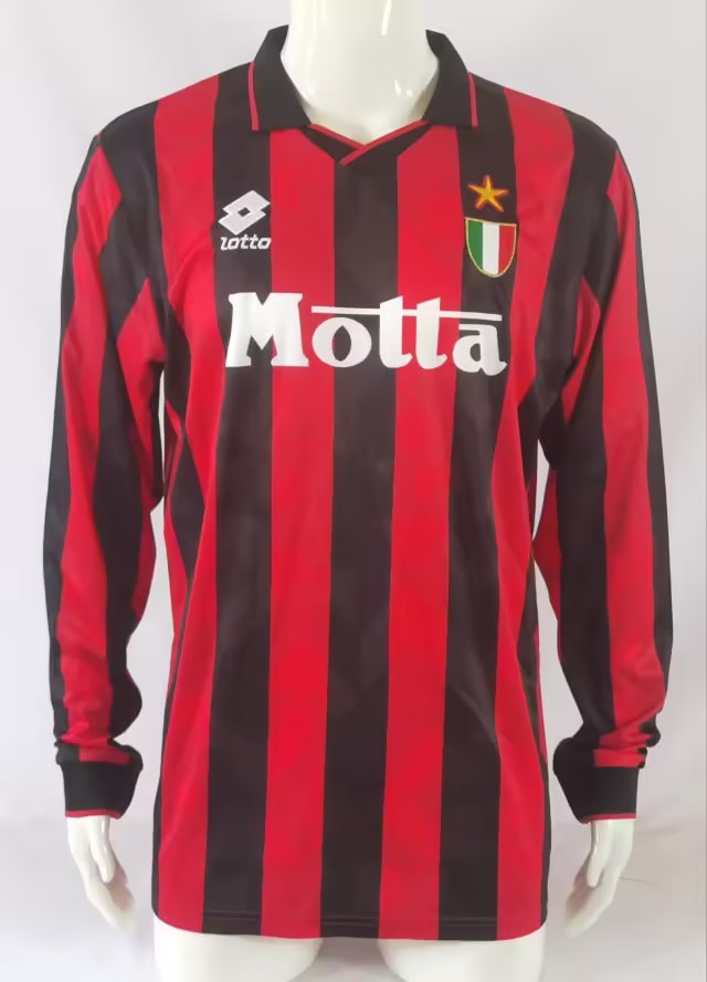 93/94 AC Milan home long sleeve retro version S-XXL