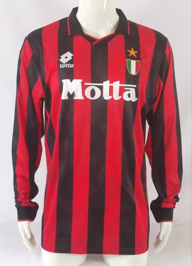 93/94 AC Milan home long sleeve retro version S-XXL