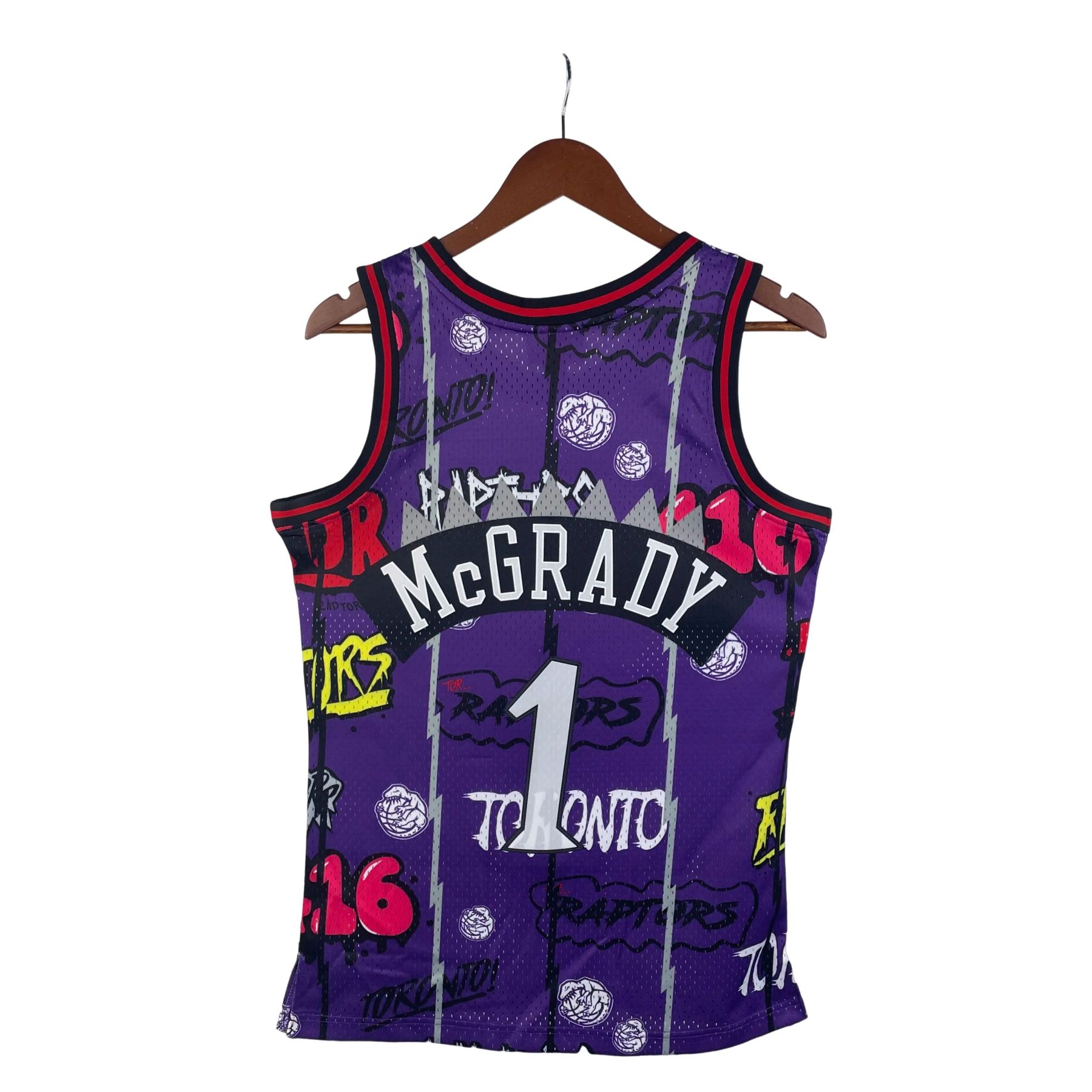 MN Heat Pressed Vintage Jersey: SW Raptors 98/99 Graffiti No.1 McGrady