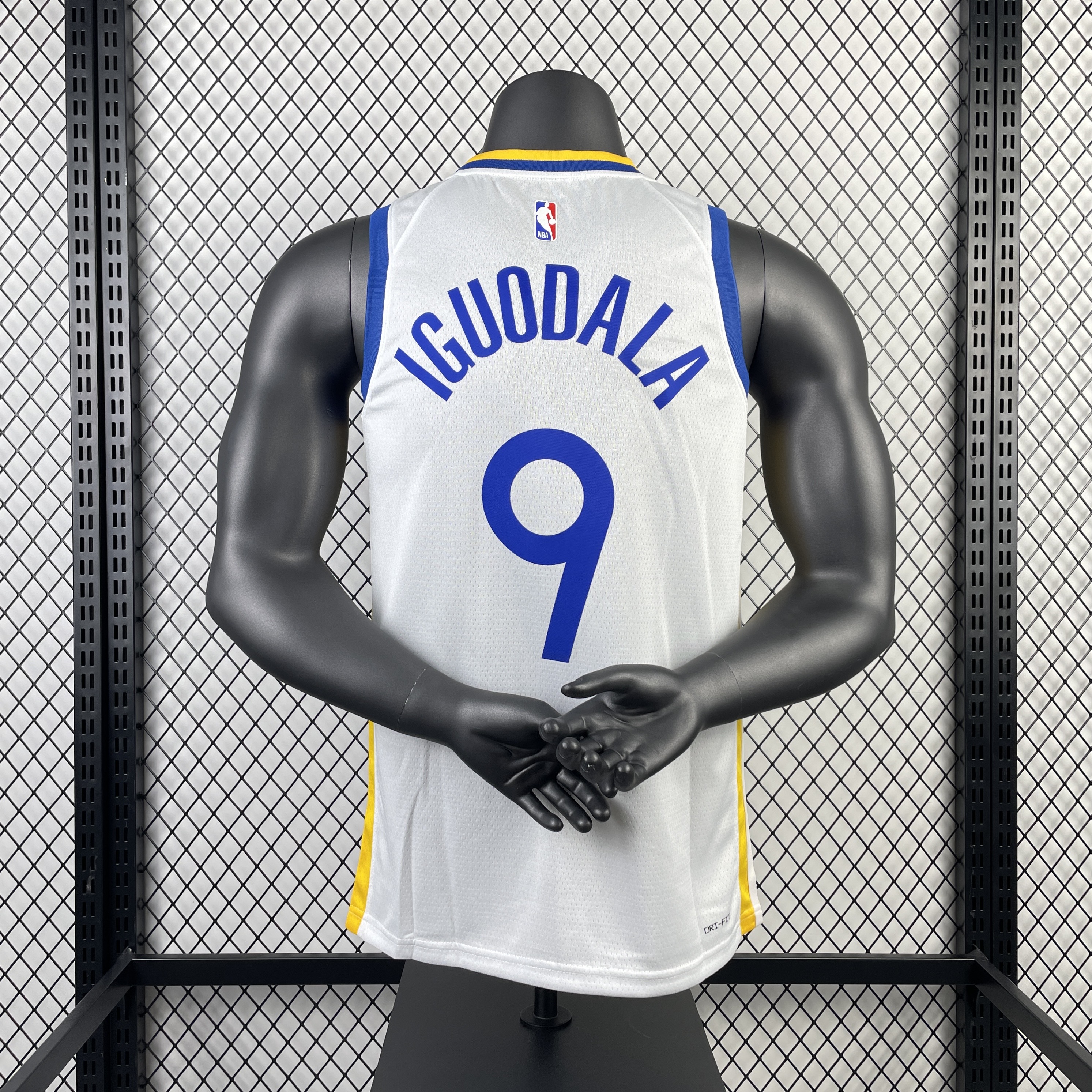 23 Season Warriors V-neck White No.9 Iguodala