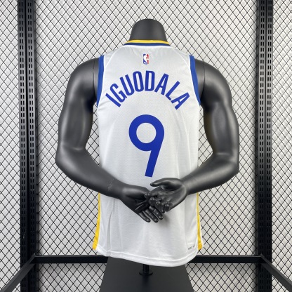 23 Season Warriors V-neck White No.9 Iguodala