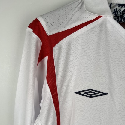 Retro Long Sleeve England 2006 Home S-XXL