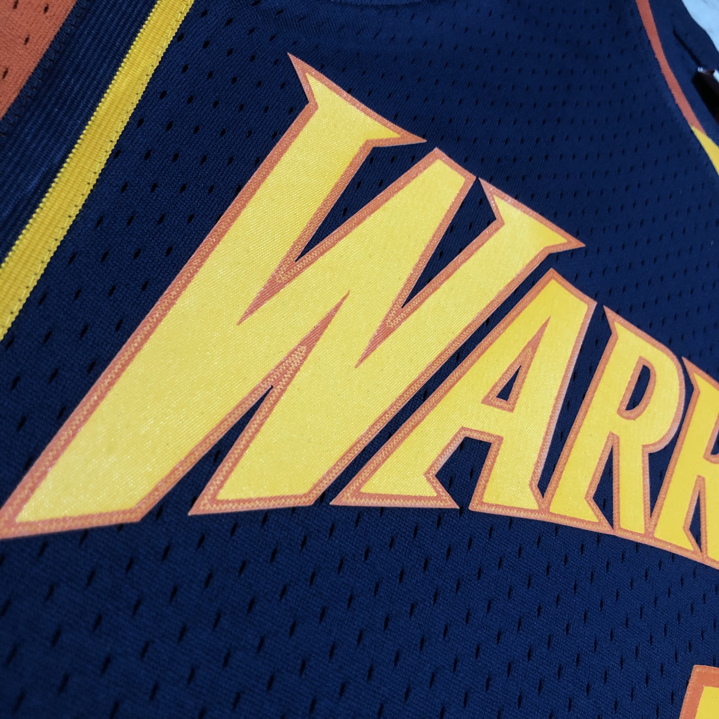 MN Heat Pressed Retro Jersey: SW Warriors 09/10 Dark Blue No.30 Curry