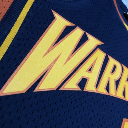 MN Heat Pressed Retro Jersey: SW Warriors 09/10 Dark Blue No.30 Curry