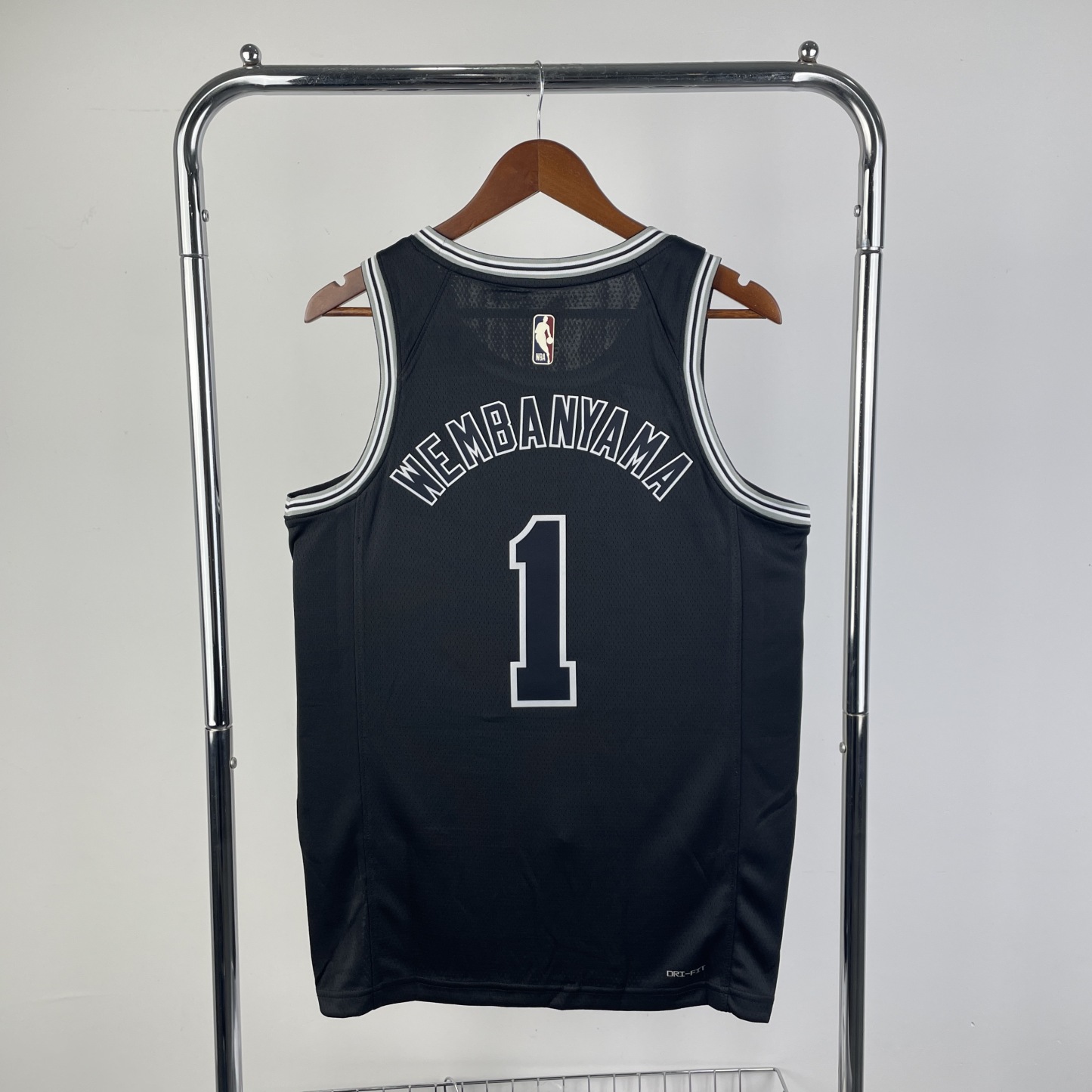 2023 NBA Santonio Spurs black Heat pressed classic version jersey S-XXL