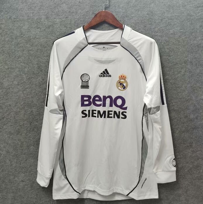 Retro 2006-07 Real Madrid Home long sleeve Size S-XXL