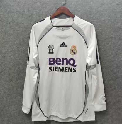 Retro 2006-07 Real Madrid Home long sleeve Size S-XXL