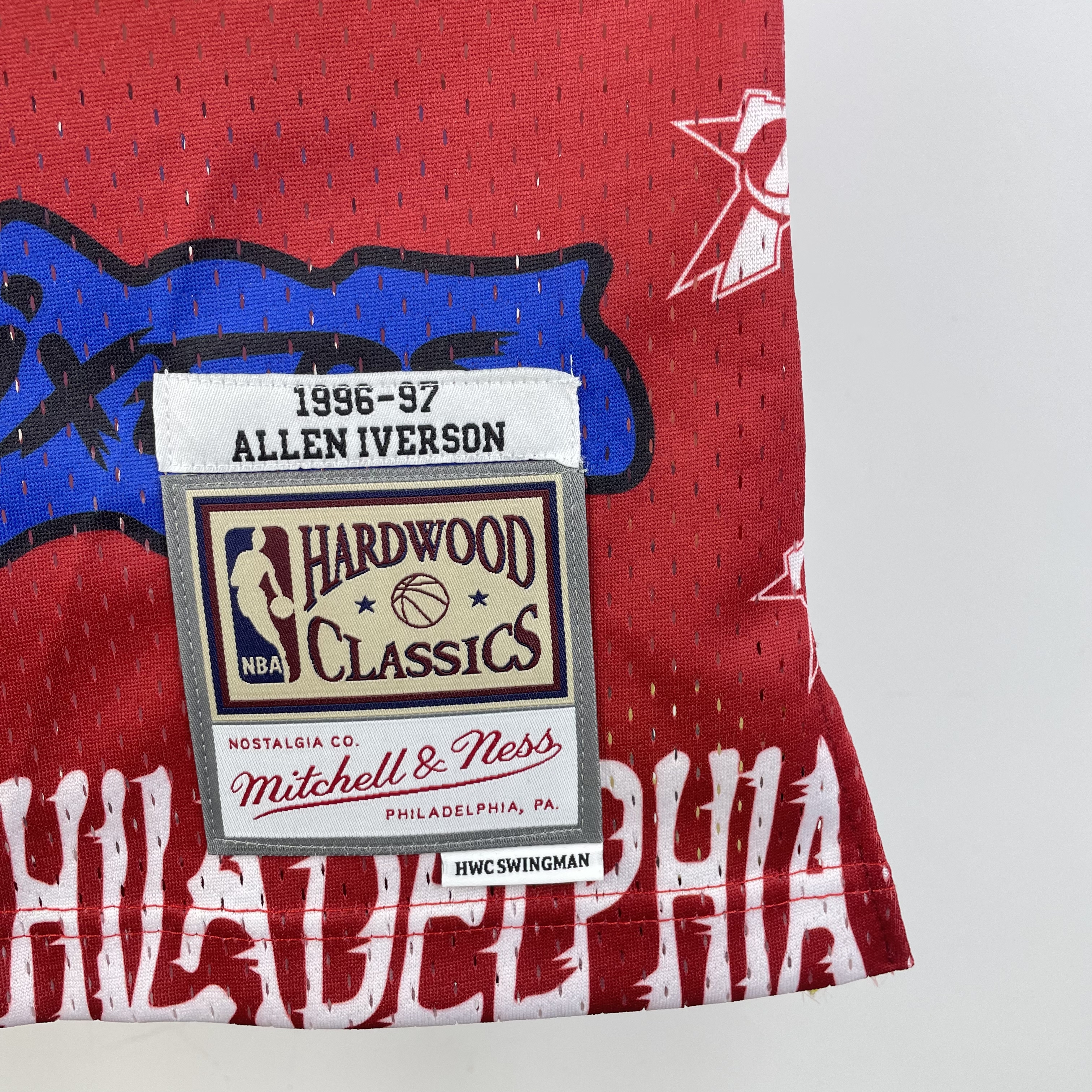 MN Heat Pressed Vintage Jersey: SW 76ers 96/97 Graffiti No.3 Everson