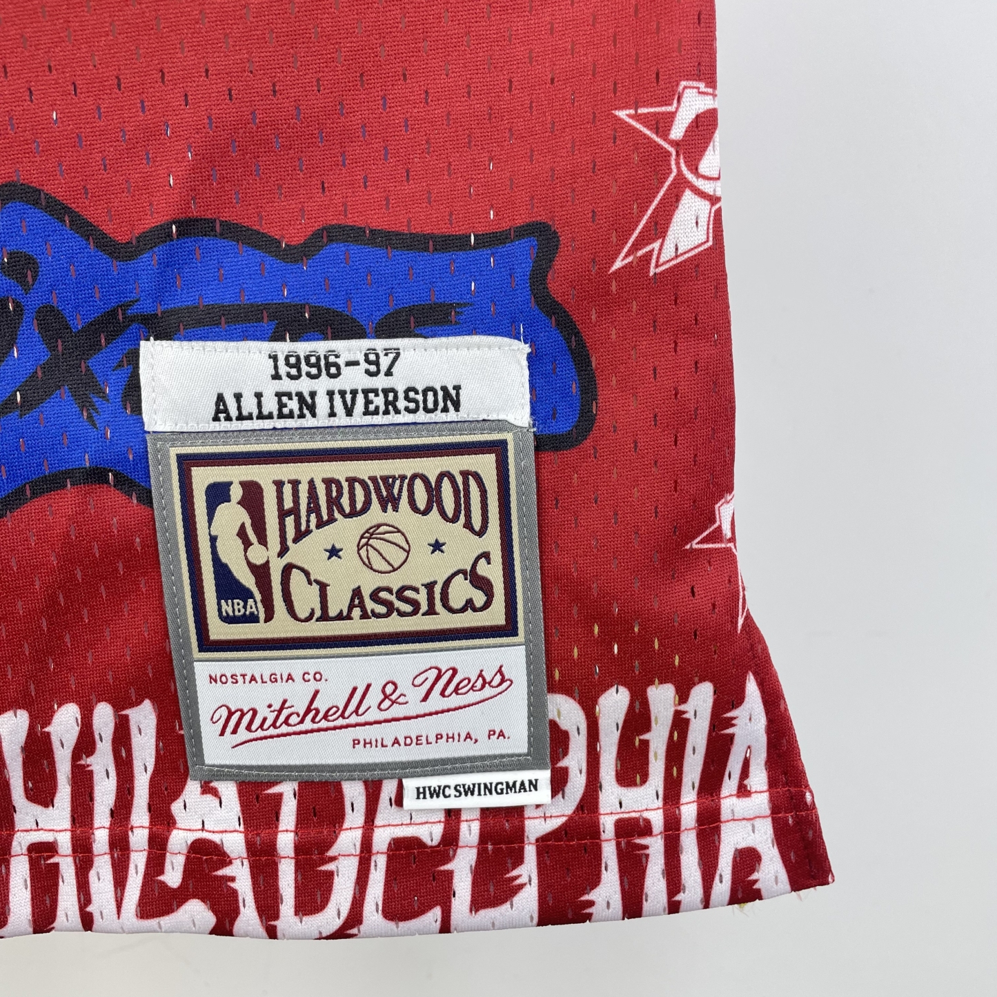 MN Heat Pressed Vintage Jersey: SW 76ers 96/97 Graffiti No.3 Everson