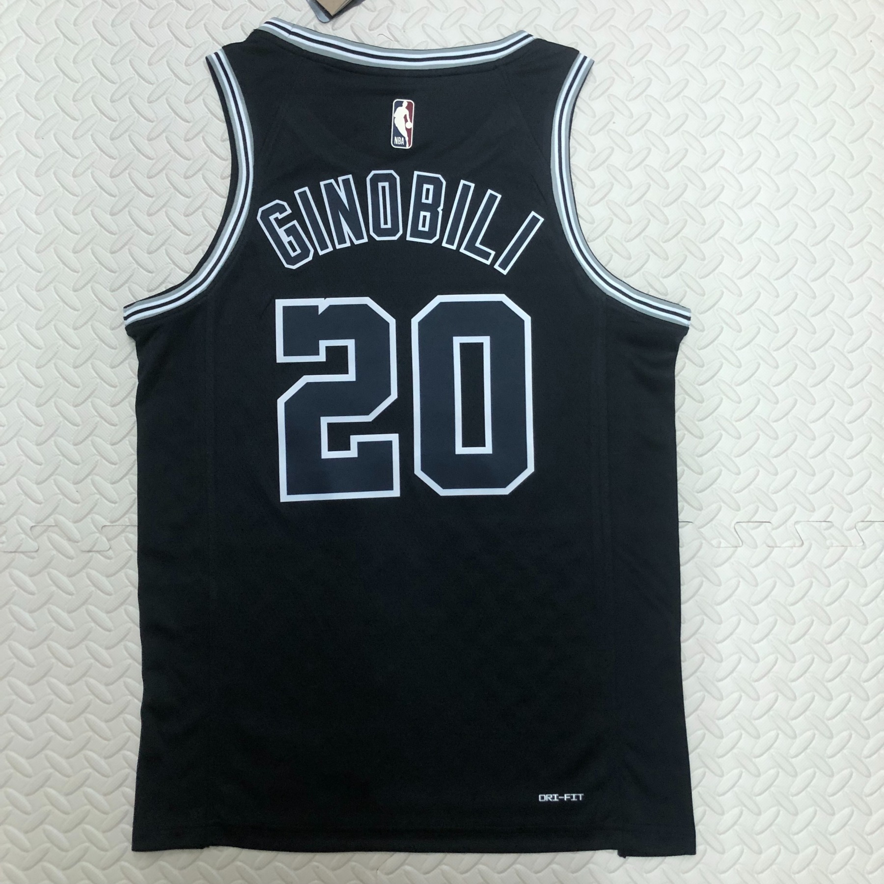 2023 NBA Santonio Spurs black Heat pressed classic version jersey S-XXL