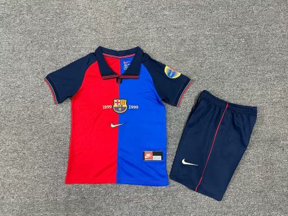 Retro Kids 100th anniversary Barcelona away size:16-28