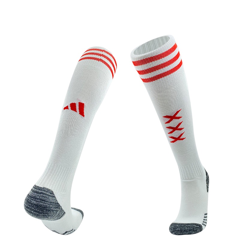 23-24 Ajax Home White and Red Socks