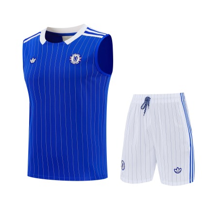 25/26 Chelseα training blue vest set fan version S-XXL