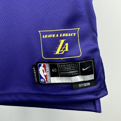 2025 NBA Los Angeles Lakers city version S-XXL