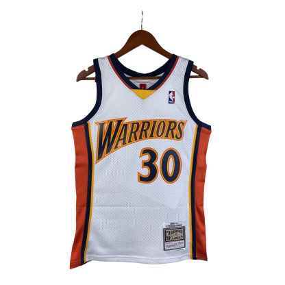 MN Heat Pressed Retro Jersey: SW Warriors 09/10 White No.30 Curry