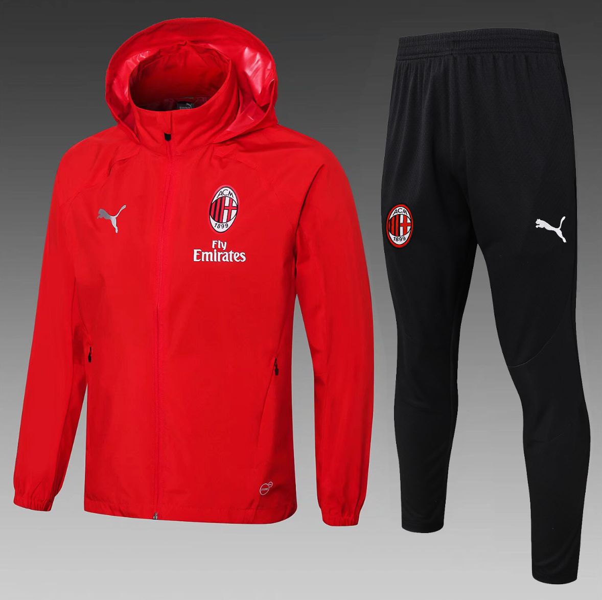 24/25 AC Mlian red Full-Zip with hat Jacket Suit