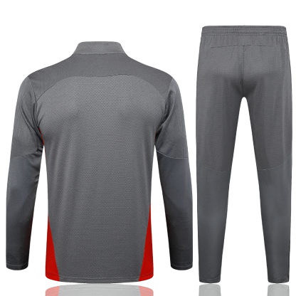 24/25 AC Mlian grey Half-Zip player version Jacket Suit