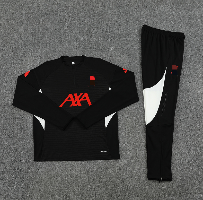 25/26 Liverp black Half-Zip Jacket Suit