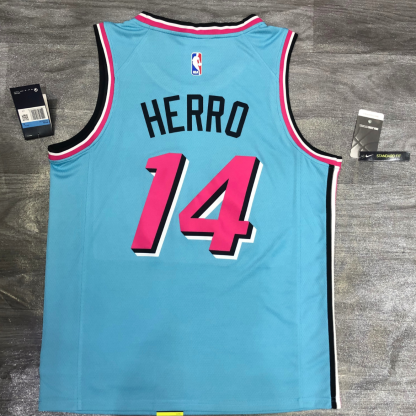 2021 Miami Heat Hot-pressure blue version S-XXL