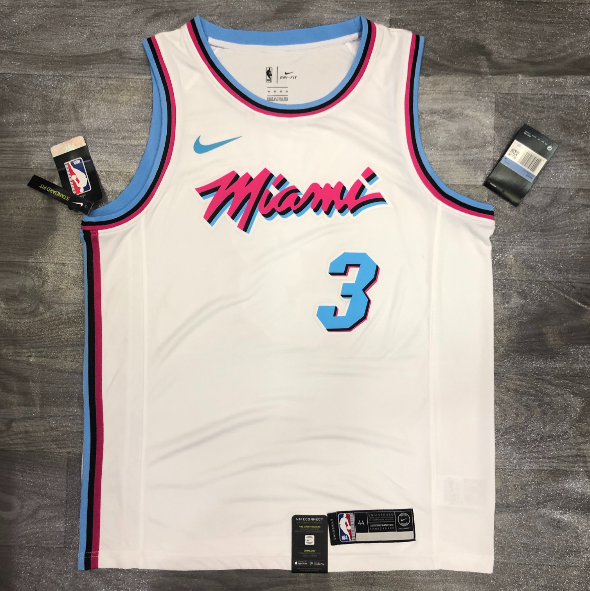 2021 Miami Heat Hot-pressure white version S-XXL