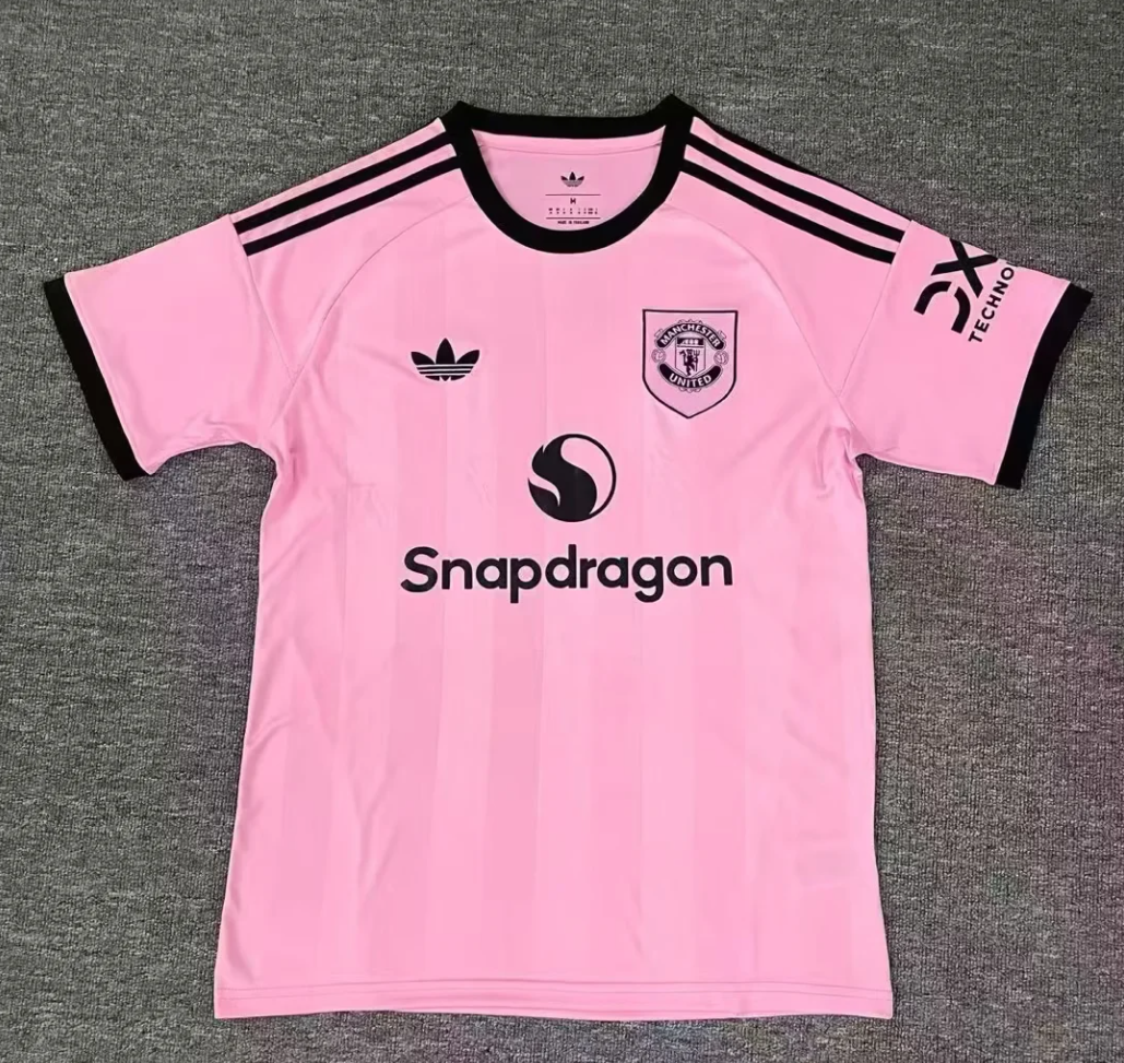 25/26 Manchester United M-U goalkeeper pink fan Version S-4XL