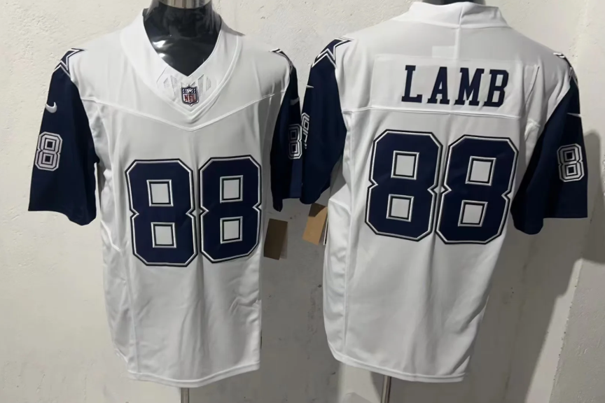 2025 NFL Dallas Cowboys White-Blue Sleeve S-3XL