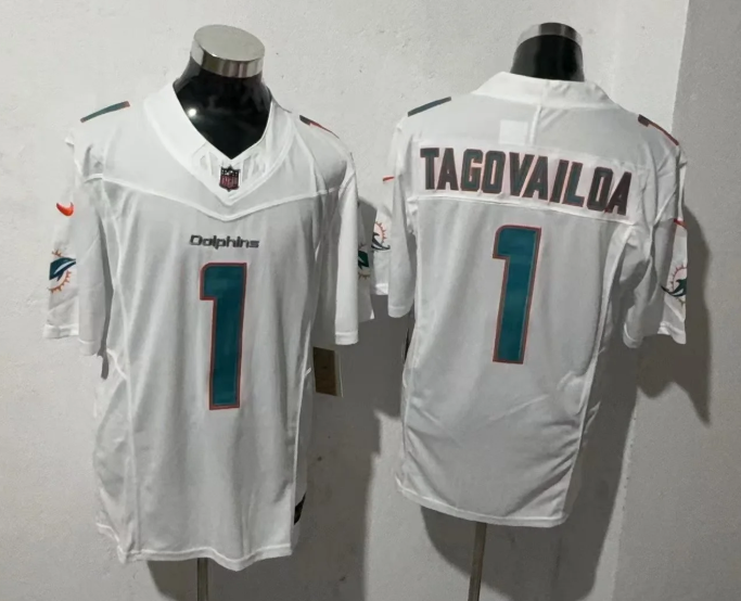 2025 NFL Miami Dolphins White S-3XL