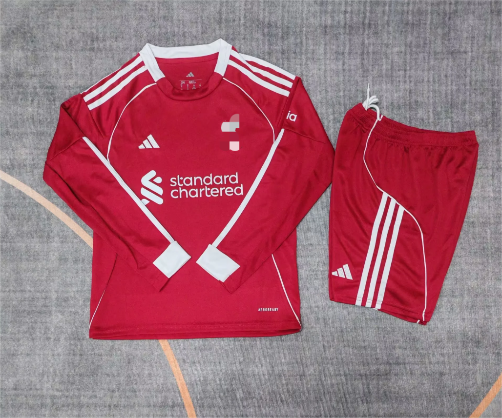 25/26 Livep home long sleeve Kids  jersey size:16-28