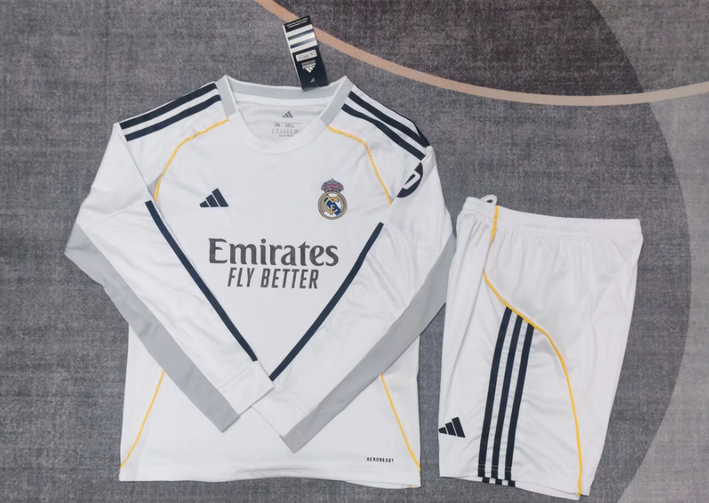 25/26 re@l Medrid home long sleeve kids Version size 16-28