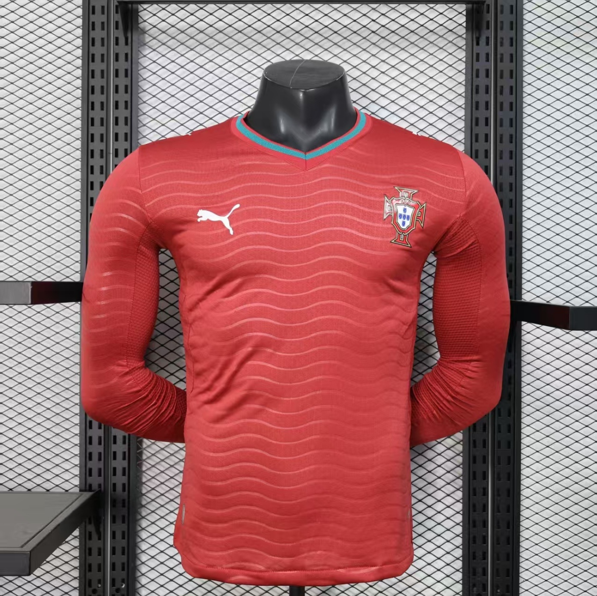 2026 Portugal home long sleeve player version S-3XL