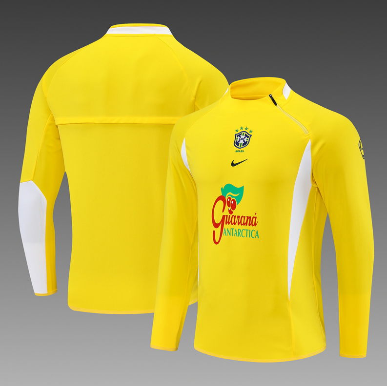 2002 Brazil yellow training long sleeve Jersey S-XXL 