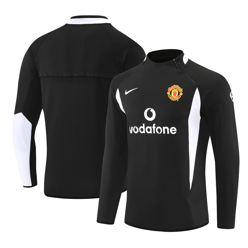 02/03 Manchester United M-U black training long sleeve Jersey S-XXL 