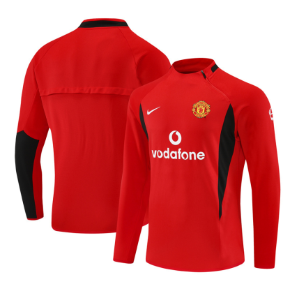 02/03 Manchester United M-U red training long sleeve Jersey S-XXL 