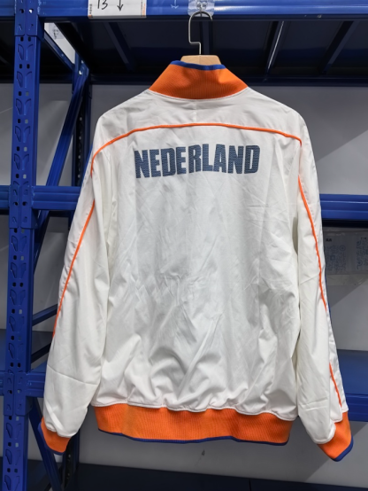 10/11 Windbreaker Netherlands training white Waterproof thickened retro version S-XXL