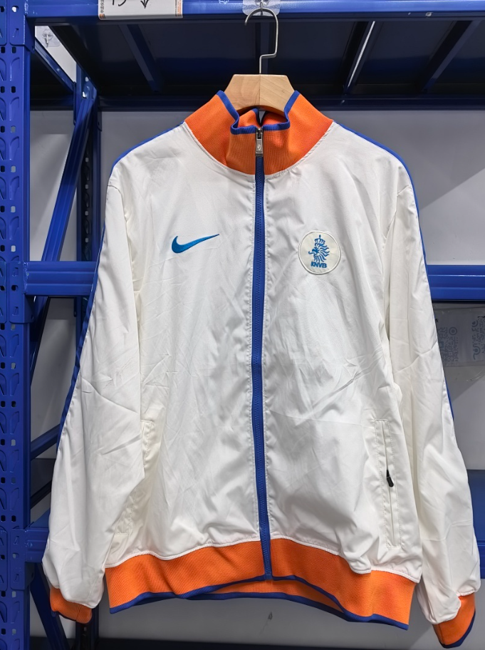 10/11 Windbreaker Netherlands training white Waterproof thickened retro version S-XXL
