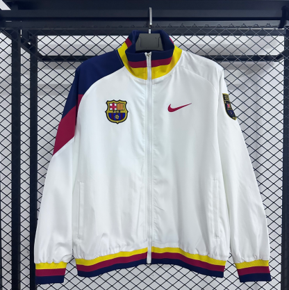 25/26 Windbreaker Barcelona training white Waterproof thickened version S-XXL