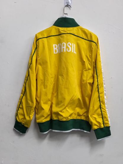 retro Windbreaker Brazil training Yellow Waterproof thickened version S-XXL