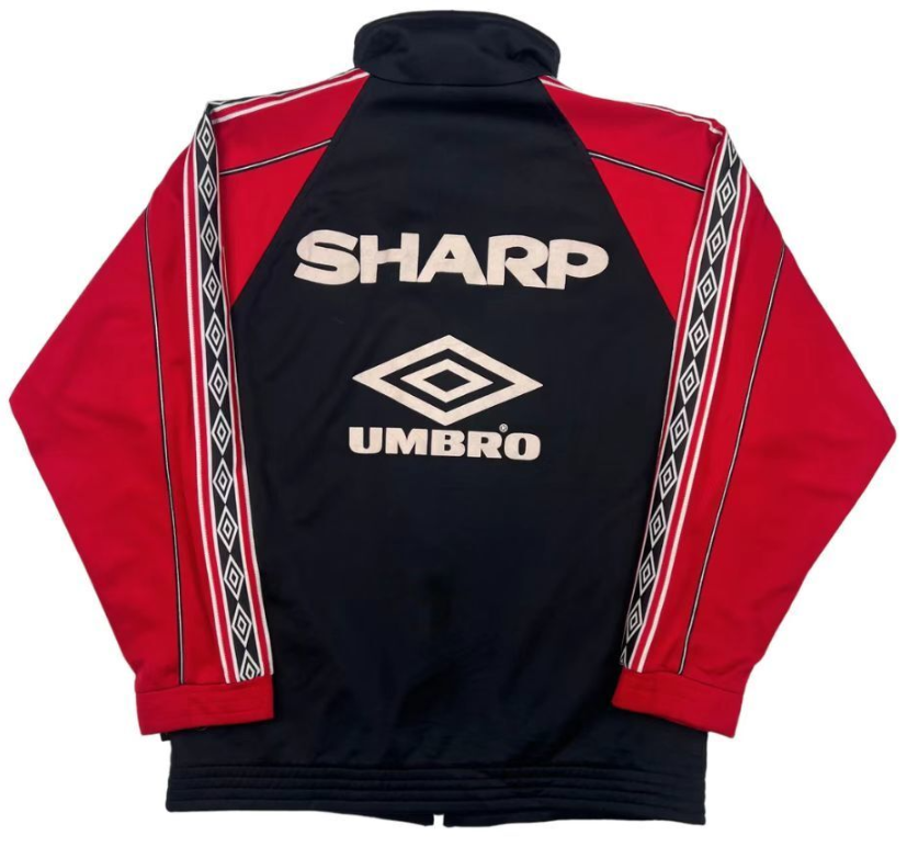 retro Manchester United M-U red-black Silicone waterproof thickened windbreak S-XXL